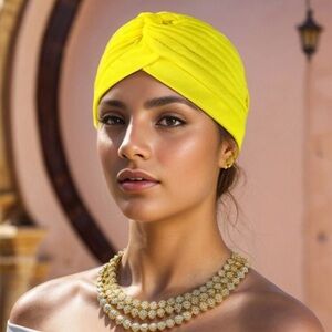 New yellow stretch hat